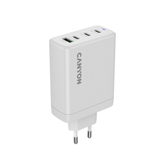 CANYON charger OnCharge 120 GAN Total 120W MAX 3 USB-C +1 USB-A White EU plug от Canyon