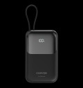 CANYON power bank OnPower 101 built-in cable 10000 mAh PD22.5W Black за хранителни режими