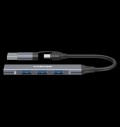 CANYON hub DS-02 4in1 USB-A/C Grey за хранителни режими