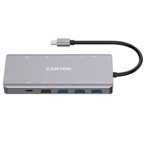 CANYON hub DS-12 13in1 4k USB-C Dark Grey за хранителни режими