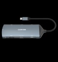 CANYON hub DS-15 8in1 4k USB-C Dark Grey за хранителни режими