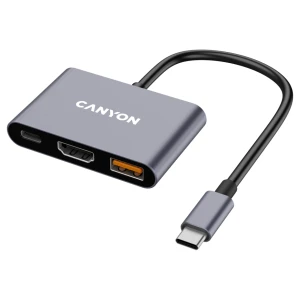 CANYON hub DS-4 3in1 USB-C Grey за хранителни режими