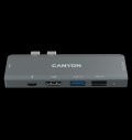 CANYON hub DS-5 7in1 Thunderbolt 3 Space Grey за хранителни режими