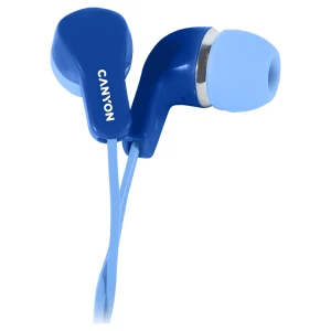 CANYON Stereo Earphones with inline microphone, Blue за хранителни режими