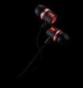 CANYON Stereo earphones with microphone, 1.2M, red за хранителни режими
