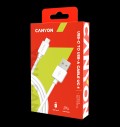 CANYON Type C USB Standard cable, 1M, White за хранителни режими