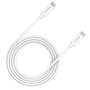 CANYON UC-42, cable, U4-CC-5A2M-E, USB4 TYPE-C to TYPE-C cable assembly 20G 2m 5A 240W(ERP) with E-MARK, CE, ROHS, white за хранителни режими