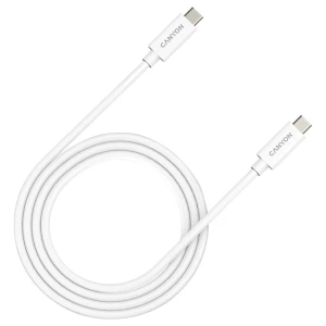 CANYON UC-44, cable, U4-CC-5A1M-E, USB4 TYPE-C to TYPE-C cable assembly 40G 1m 5A 240W(ERP) with E-MARK, CE, ROHS, white за хранителни режими