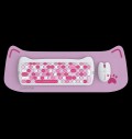 CANYON HSET-W6 EN Keyboard+Mouse Kitty Edition AAA+АА Wireless Pink за хранителни режими