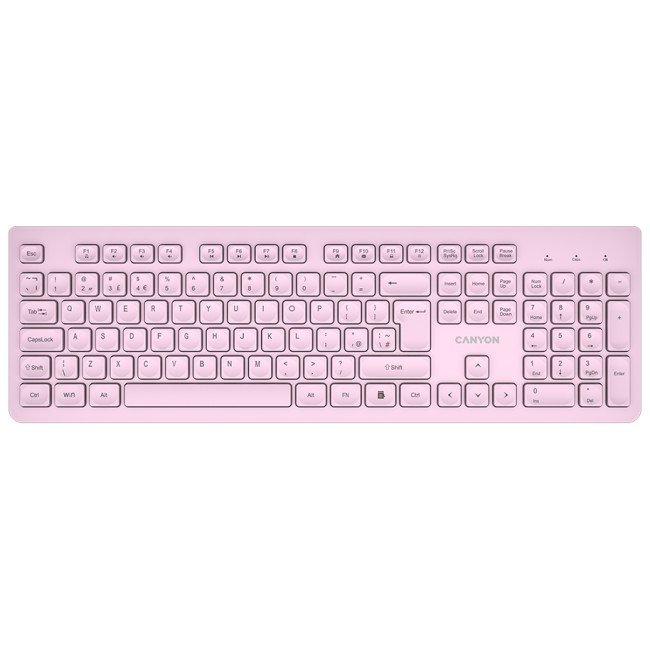 CANYON keyboard HKB-W01 UK/US AAA Wireless Pink от Canyon