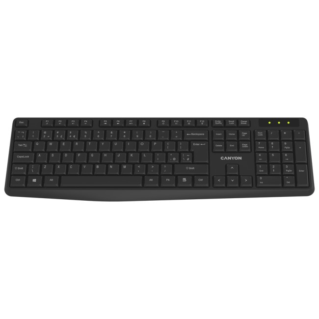 CANYON keyboard KB-W01 EN/BG Wireless Black от Canyon