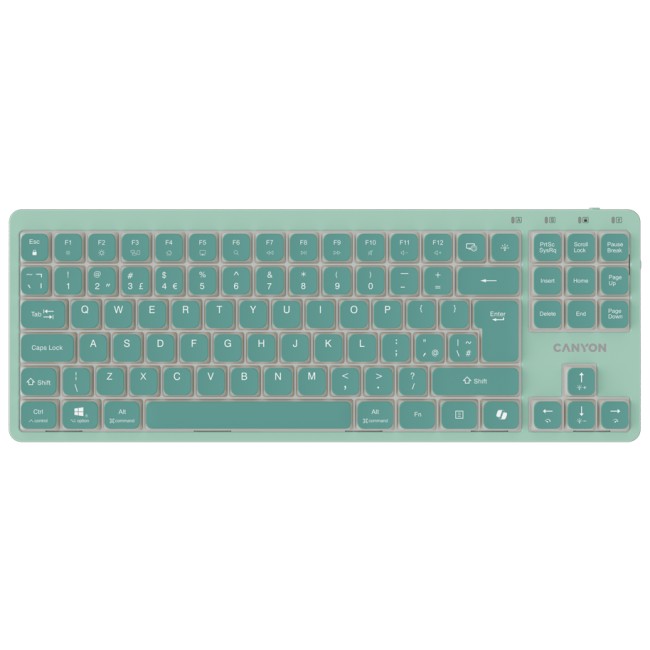CANYON Keyboard OnType 10 Low Profile EN Wired Green от Canyon