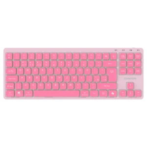 CANYON Keyboard OnType 10 Low Profile EN Wired Pink за хранителни режими