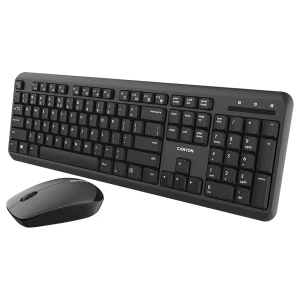 CANYON SET-W20 EN/BG Keyboard+Mouse Velvet Wireless Black за хранителни режими