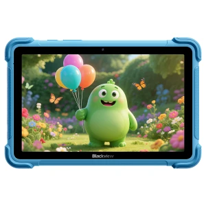 Blackview LINK 1 Kids WiFi 4/64GB 8.68-inch HD IPS 1340x800 60Hz 360nits RK3562 Quad-core 2.0GHz 5+8MP Cam 5000mAh WiFi 6 BT 5.0 Dual Speakers with Smart-K Support Tempered Film Stylus Pen Android 16 Ocean Blue за хранителни режими