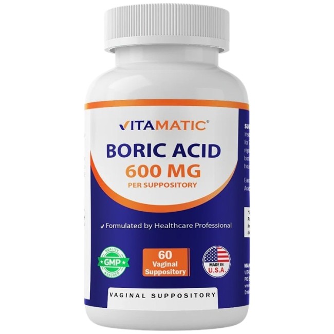 Boric Acid 600 mg | Vaginal Suppository от VITAMATIC