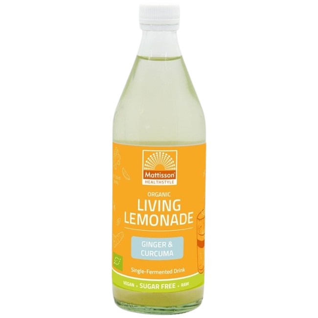 Organic Living Lemonade with Ginger & Turmeric 500 ml от Mattisson Healthstyle