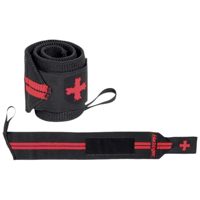 Harbinger Zapešnice s palcem / Wristwraps / Red Line - Black