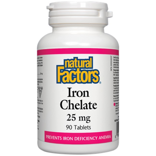 Natural Factors Iron Chelate 25 mg