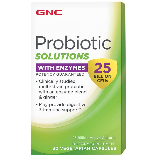 Probiotic Solutions With Enzymes 25 Billion CFUS от GNC