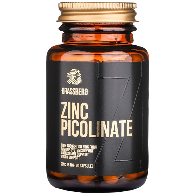 Grassberg Zinc Picolinate 15 mg - High Absorption